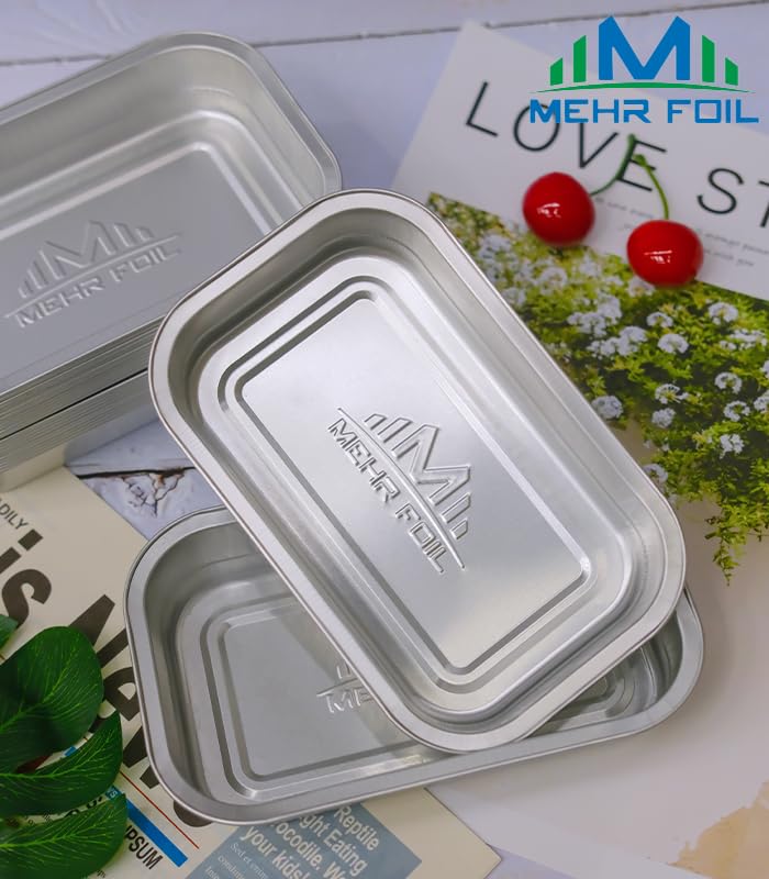 Mehr Foil Aluminum Pan D96 Smooth Walll 6 x 4 Inches Capacity 12 oz (100 Count)