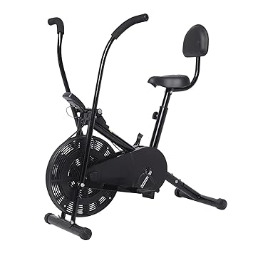 Air Bike/Exercise Bike for Home | Gym Cycle for Workout | Non-Slip Pedals | Fixed Handles Black Gym Bike, Exercise Cycle for Home Workout & Fitness (GDAM-02)