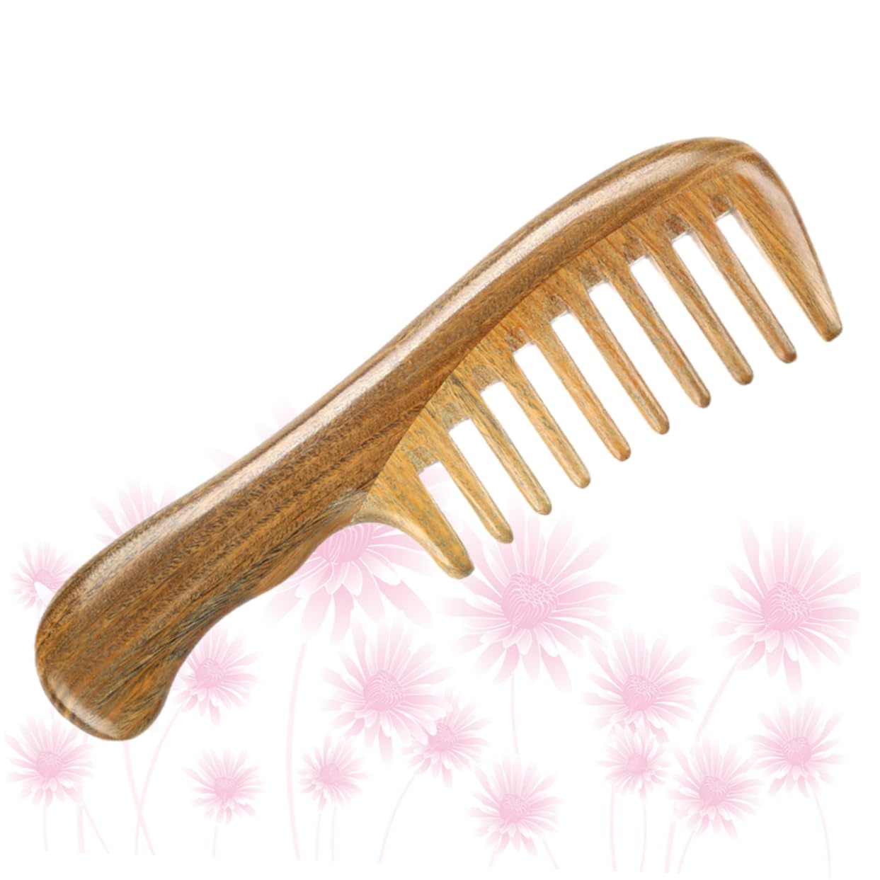 Peine De Masaje De Dientes Anchos Madera Peine De Sándalo Natural Cabello De Madera De Dientes Anchos y Para Masaje