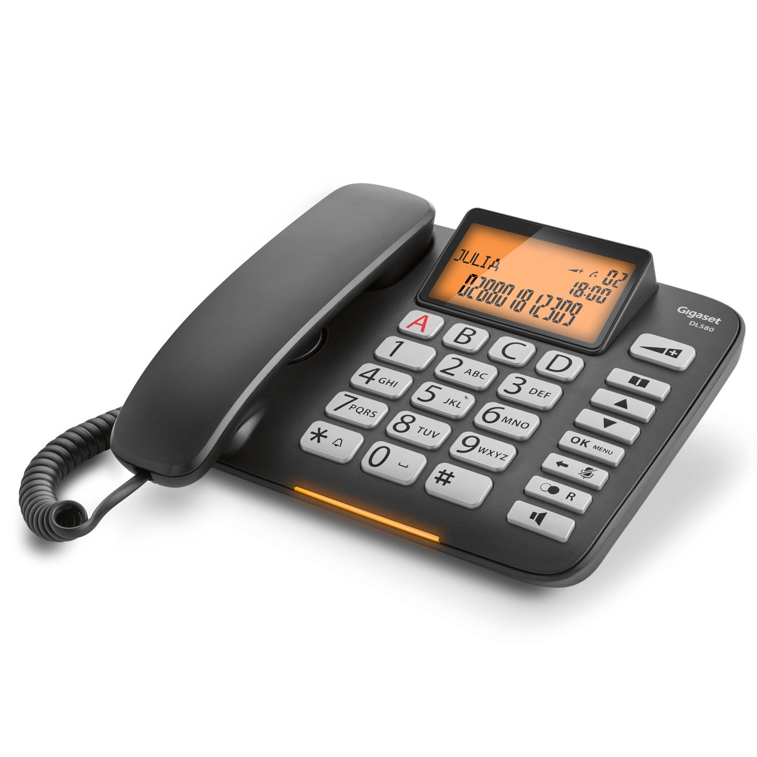 Telefono Fisso Gigaset DL580 - Display Ampio, Tasti Grandi, Nero - Foto 4