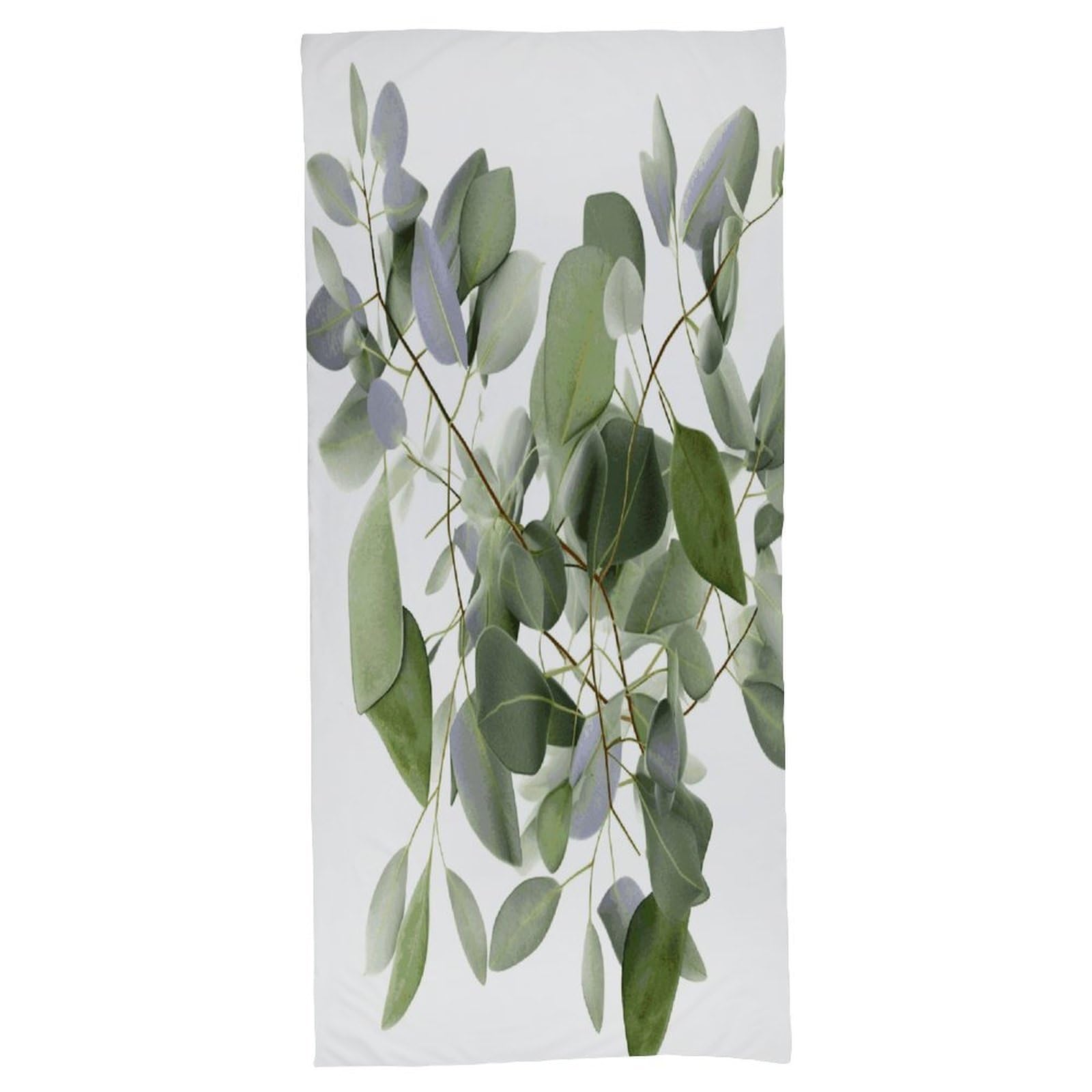 Fekiloot Men's Style Green Eucalyptus Leaves Bath Towel Highly Absorbent,Beach Towels For Wo,Pool Towel Bathroom Essential For Beach,Gym,Travel, Camp