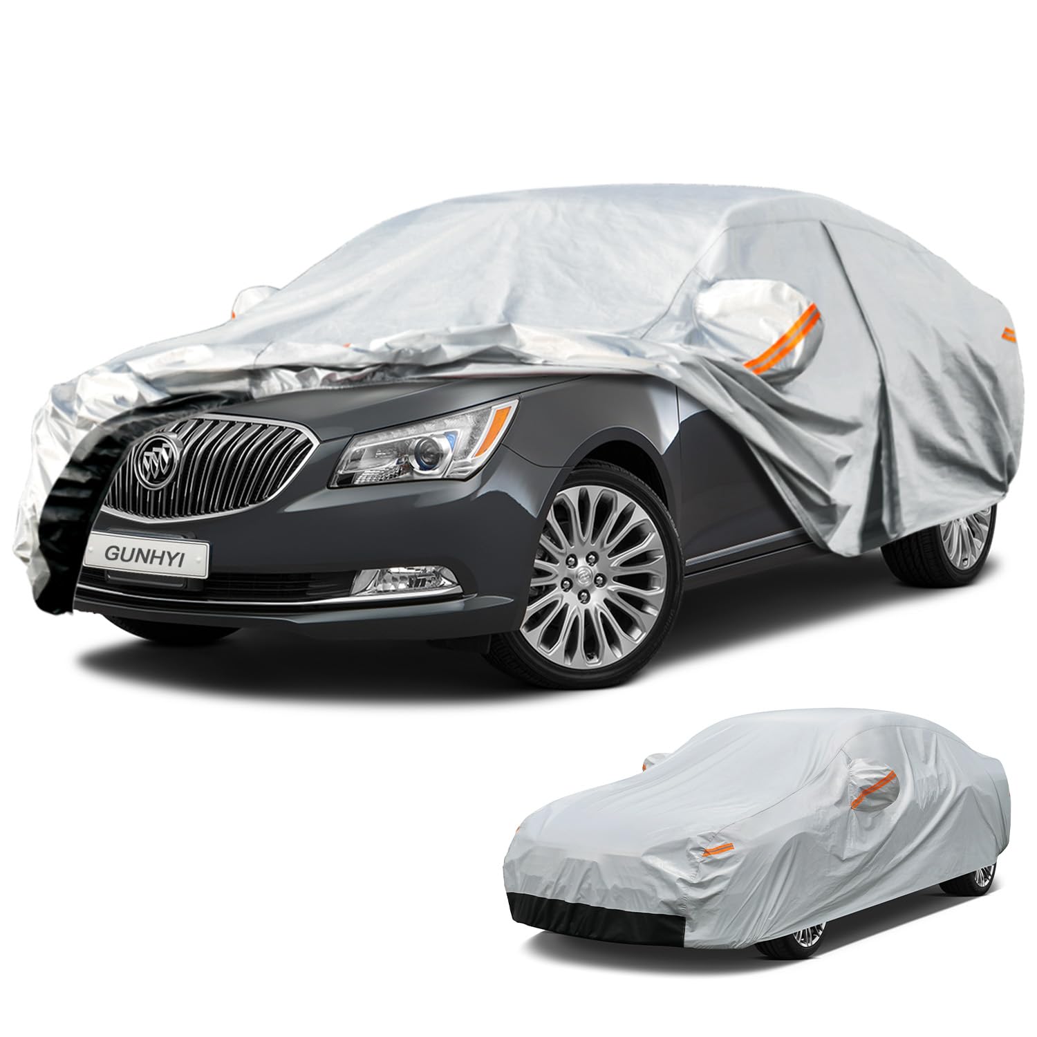 GUNHYI 6 Layer Car Cover Custom Fit Buick Lacrosse (2004-2026) Waterproof All Weather, Heavy Duty Outdoor Snow Sun Rain Uv Protection (Ships from US Warehouse, Delivery 3-8 Days)