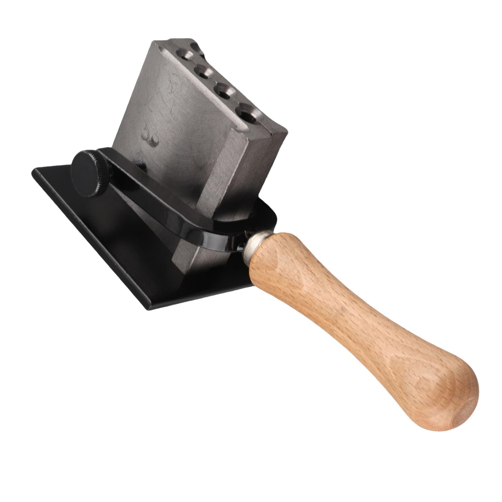 Moule à lingots réversible pour bijoux - Moule en fer pour la fonte d'or et d'argent - 4 diamètres de barres (4 mm, 5 mm, 6 mm, 8 mm) - Poignée en bois ergonomique et conception détachable