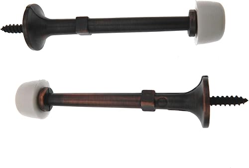 Tope de puerta rígido para zócalo, paquete de 2, tapón de puerta de 3 pulgadas, bronce BH2007BZ