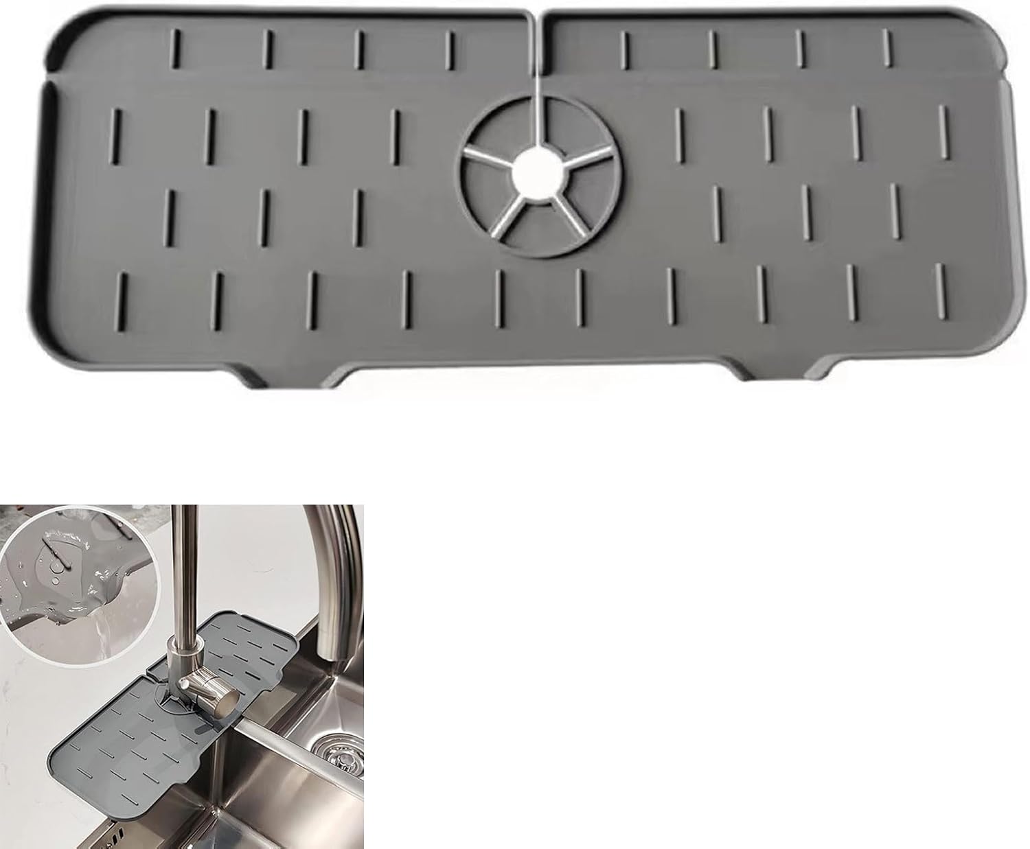 Silicone Kitchen Sink Splash Guard,Sink Splash Guard,Faucet Mat,Durable