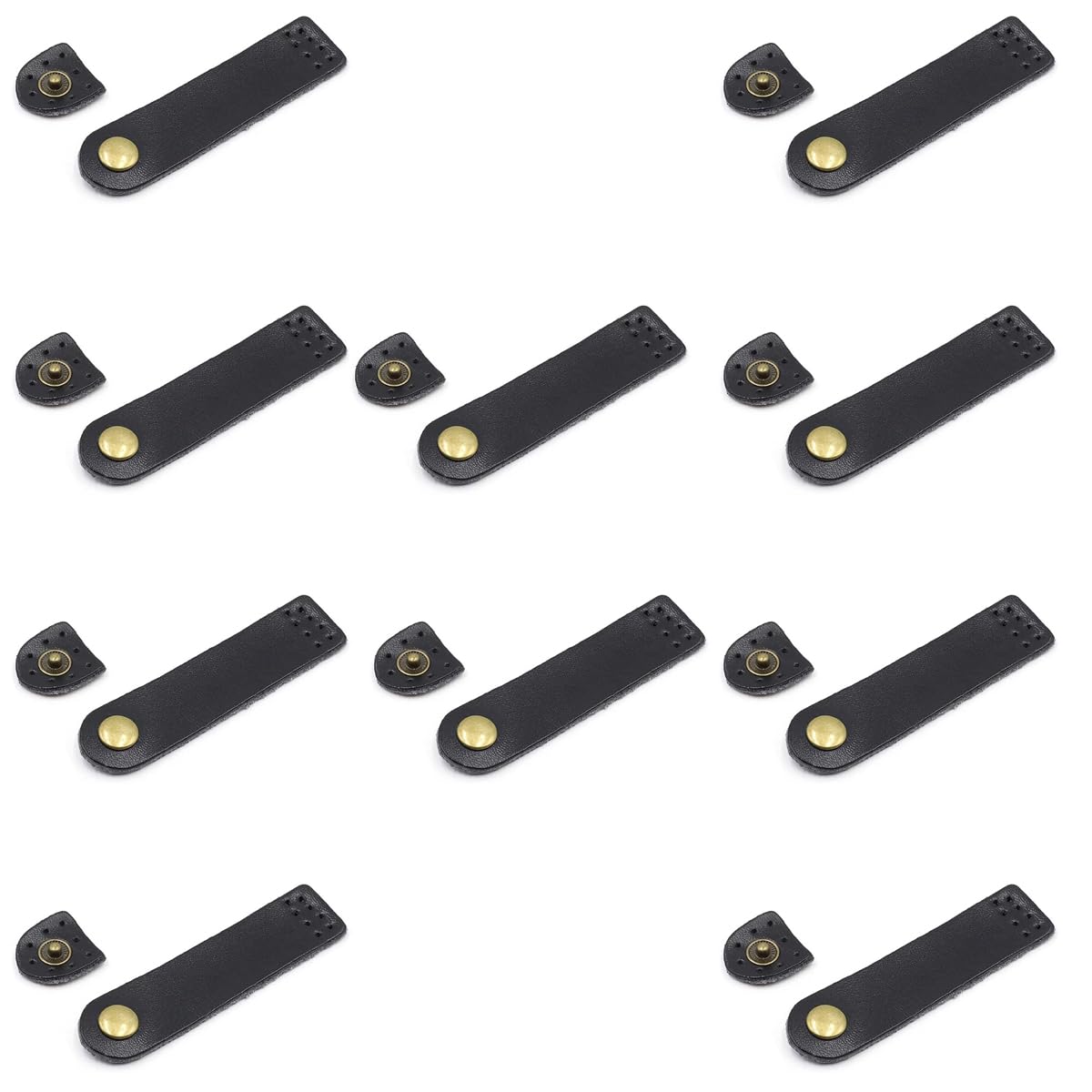 POFET 10 Set Snap Buckles Bag Making Fastener Replacement Sewing Buttons Handbag Leather Craft