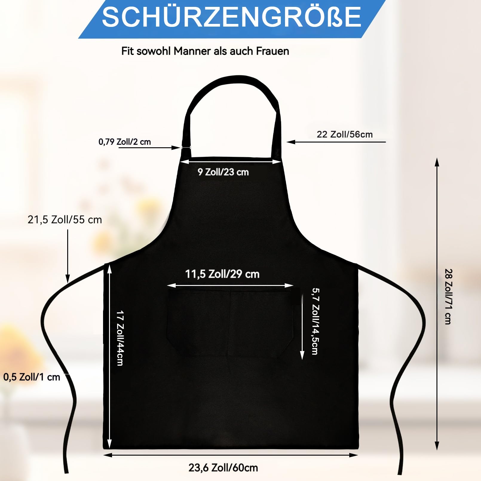 Lot de 18 tabliers de cuisine, tabliers avec 2 poches, tablier à bavette pour cuisine, barbecue, production de peinture, tablier de cuisine blanc pour hommes et femmes, 60 x 70 cm