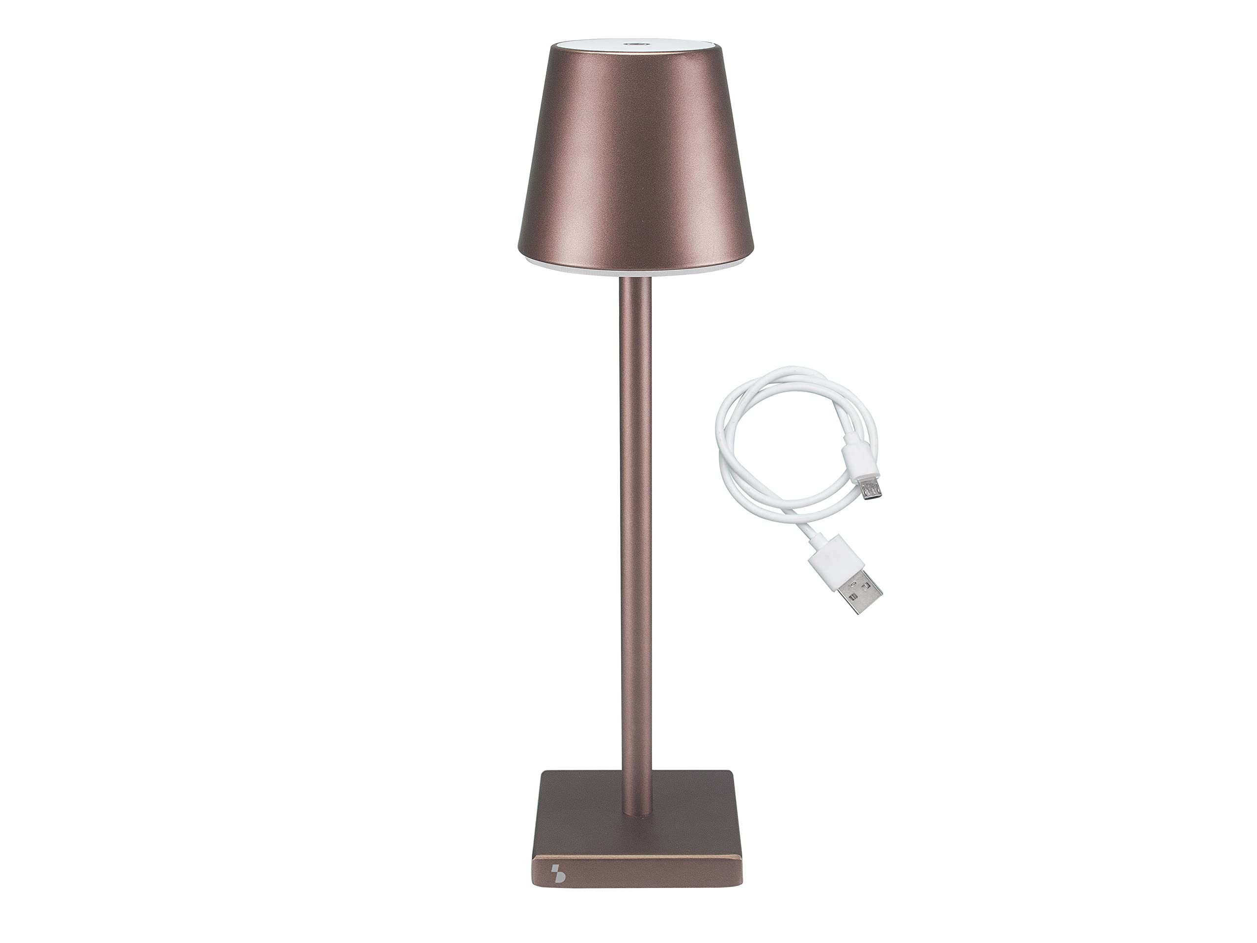 BEPER P201UTP103 Cordless Lamp Touch for Table, Desk - USB Rechargeable Table Lamp for Indoor and Outdoor (Corten)