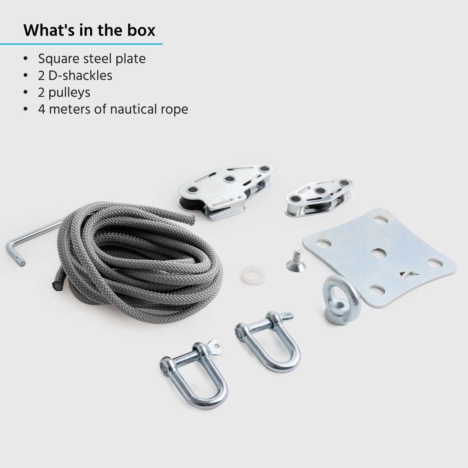 Muscle X3 Wandbefestigung für Sonnensegel - verzinkter Stahl - Silber - 1 Wand-Kit