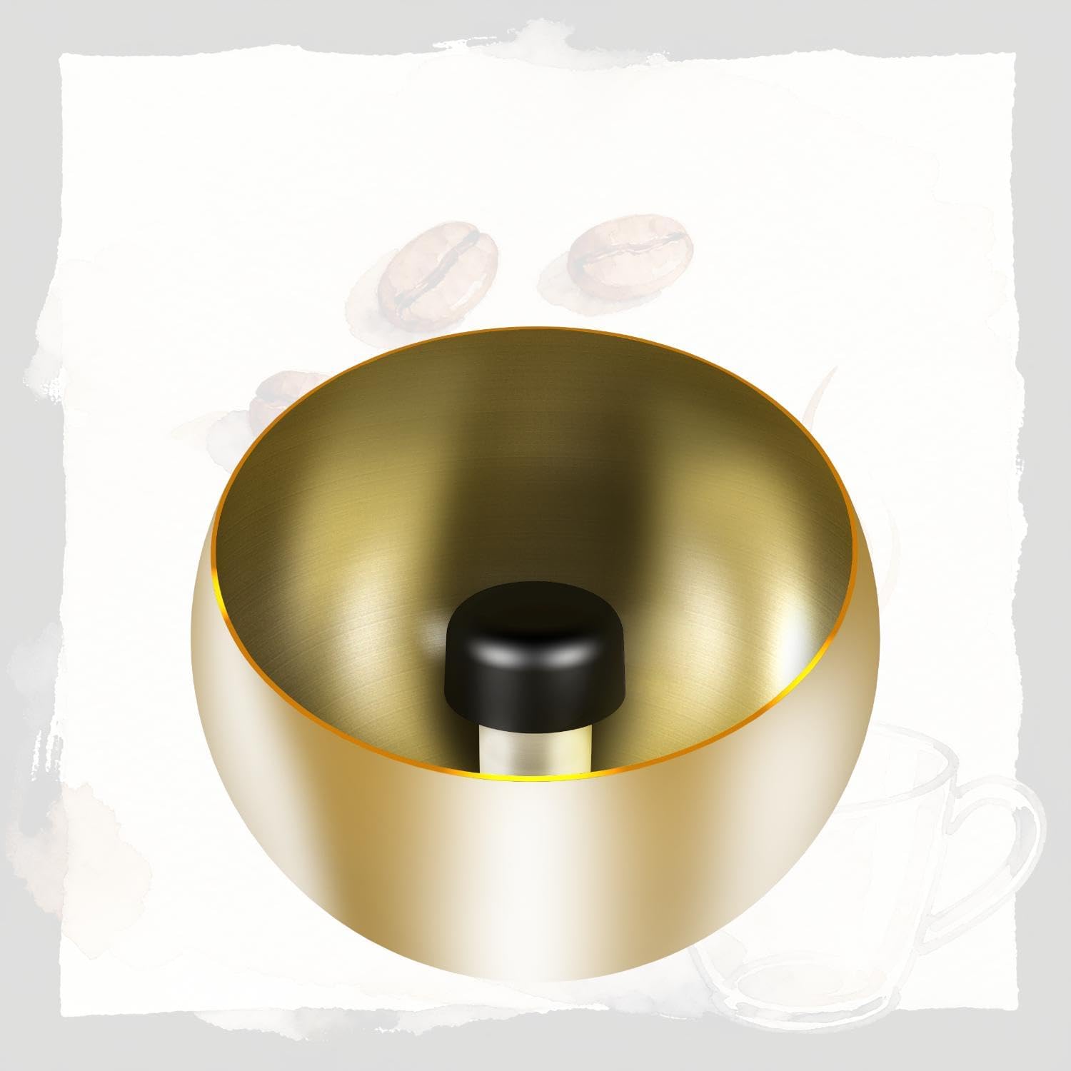 Espresso knock box –Stainless Steel,Coffee Knock box –Magnetic Base Removable Vertical Knock Bar,Knock Box with Shock-Absorbing and Non-Slip Base,Espresso Accessories