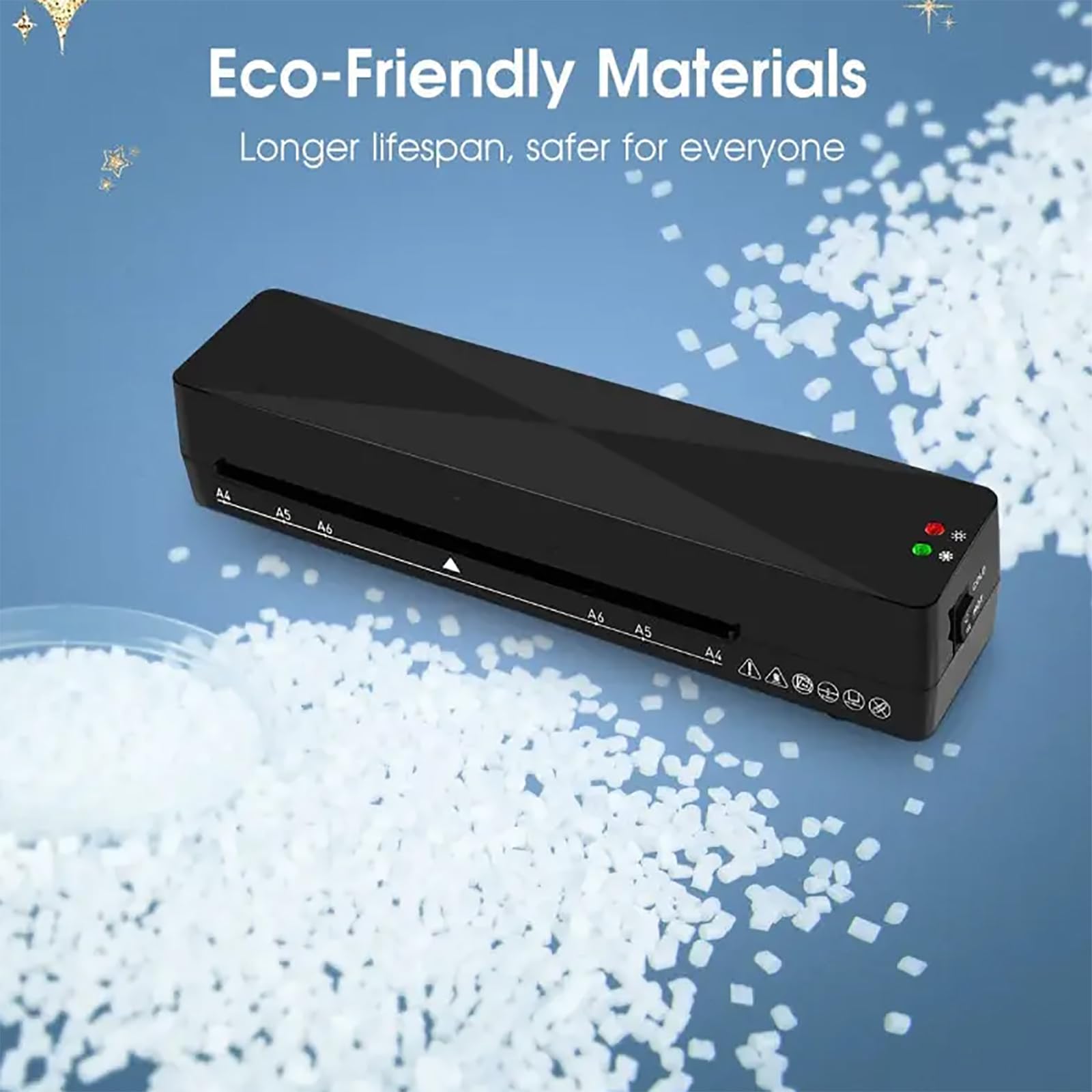 Plastificatrice Portatile, Macchina Plastificatrice A4 Con Indicatore Luminoso, Riscaldamento Rapido Ritiro Pellicola Con Un Solo Pulsante, Temperatura Regolabile Da 115 ° C a 145 ° C,per La Casa