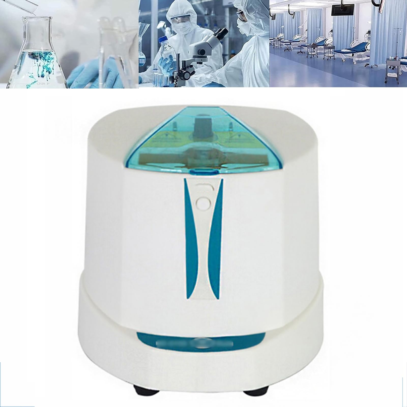 Centrífuga de laboratorio para PCR, velocidad de 2500 rpm, fuerza de 500 g, rotor fijo vertical, compatible con microplacas de 96 pocillos, ideal para investigación y laboratorios clínicos