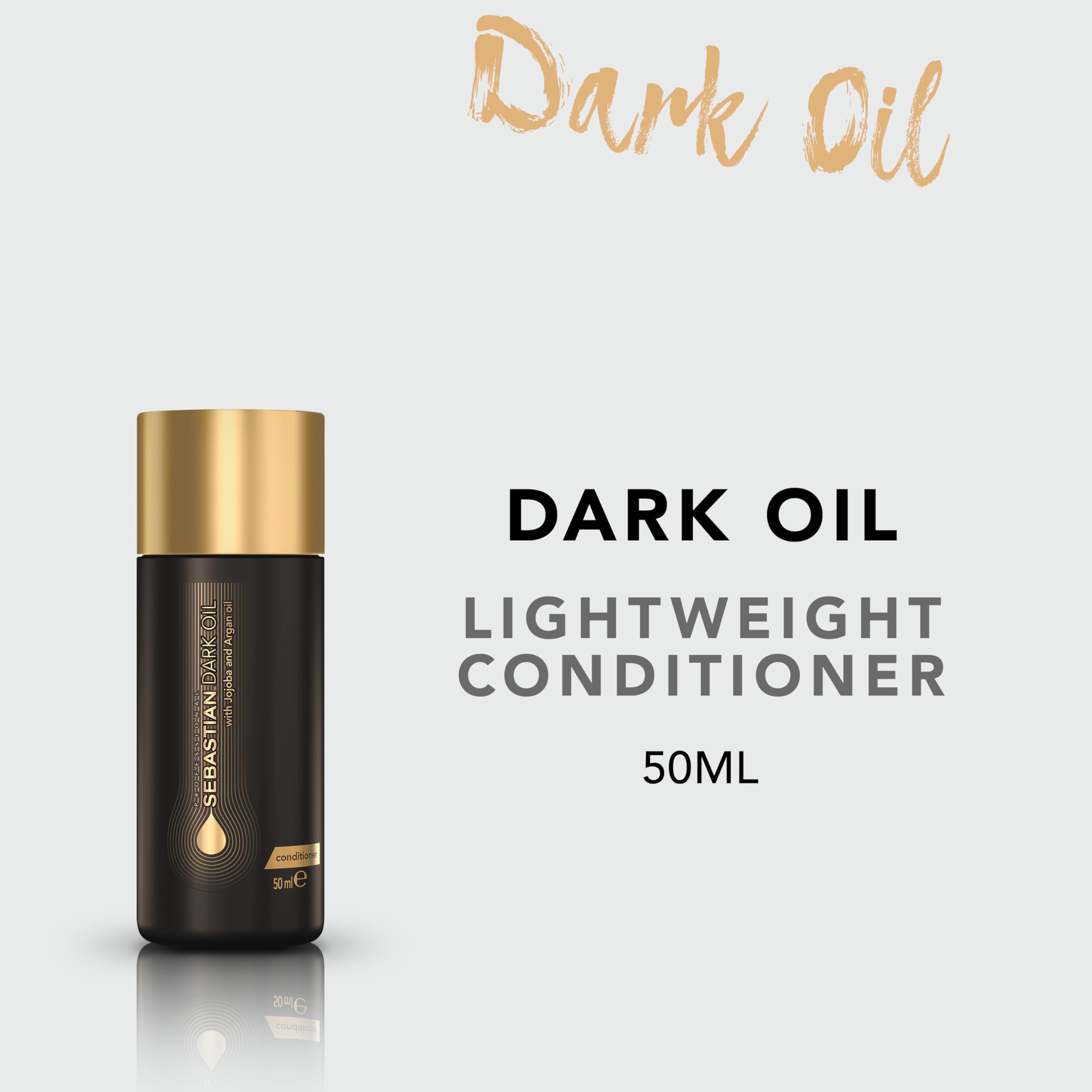 Sebastian Professional Dark Oil Lightweight Conditioner | Infused with Jojoba & Argan Oil for Silky, Smooth Conditioned Hair