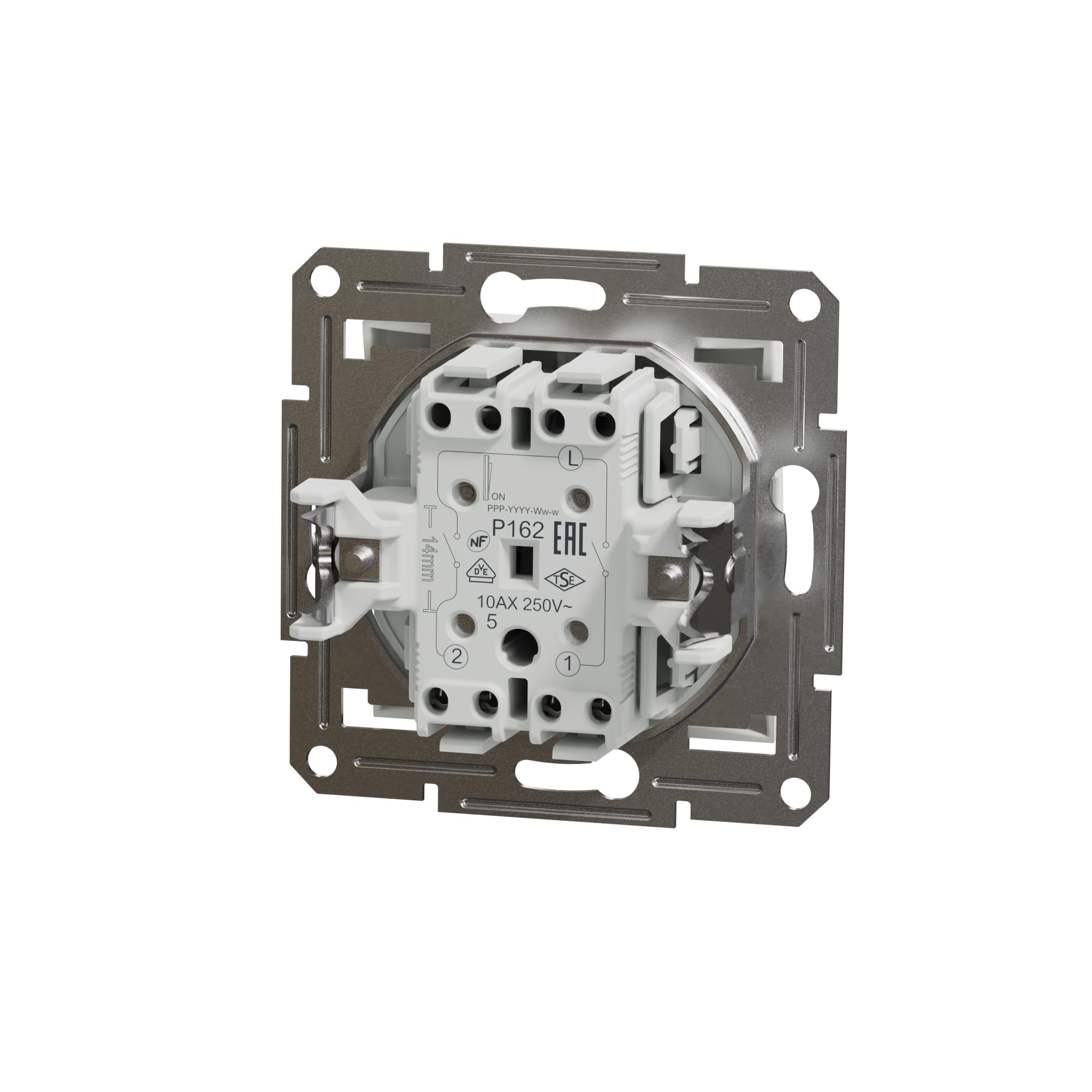 Schneider Electric Asfora EPH0370121D podwójny przełącznik podtynkowy 10 AX - 250 V, zaciski wtykowe, biały