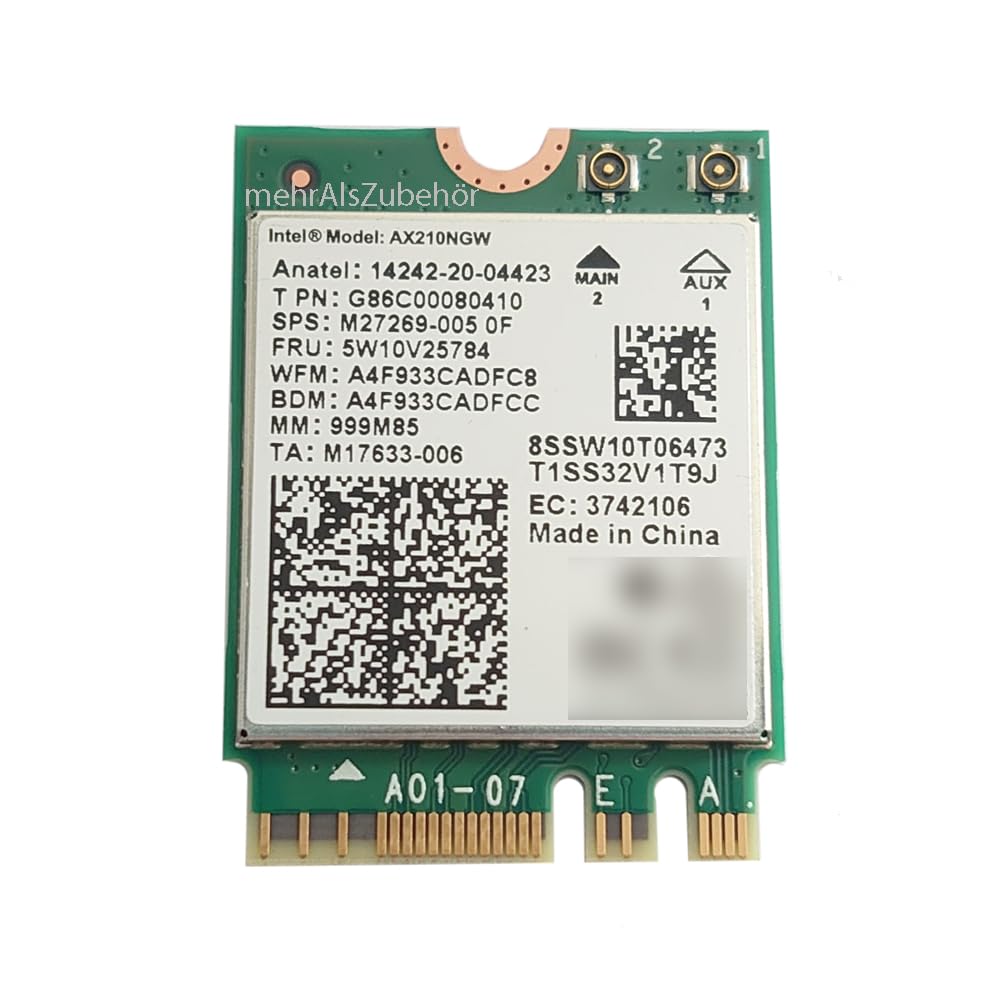 Intel ® Wi-FI 6E AX210 (Gig+)