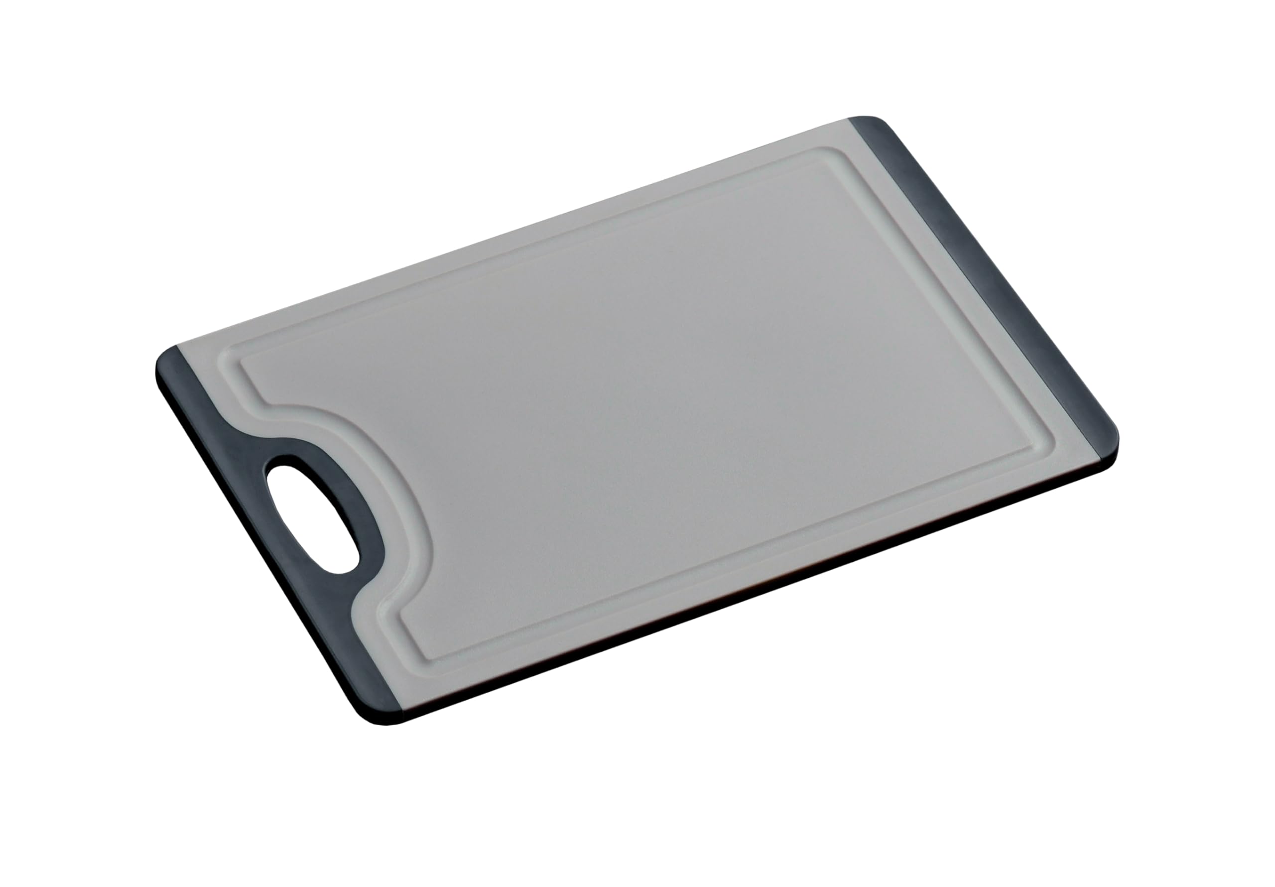 Kesper Chopping Board Material: Plastic (PP/TPE), Dimensions: 29.5 x 19.5 x 0.75 cm, Colour: Grey/Black, 30883