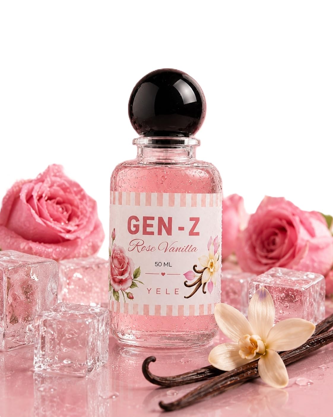 YELE GEN-Z Rose Vanilla Perfume, 50 ml | Floral Sweet Scent, Glass Bottle, Women's Fragrance, Rose & Vanilla Notes, Spray Application-image-24