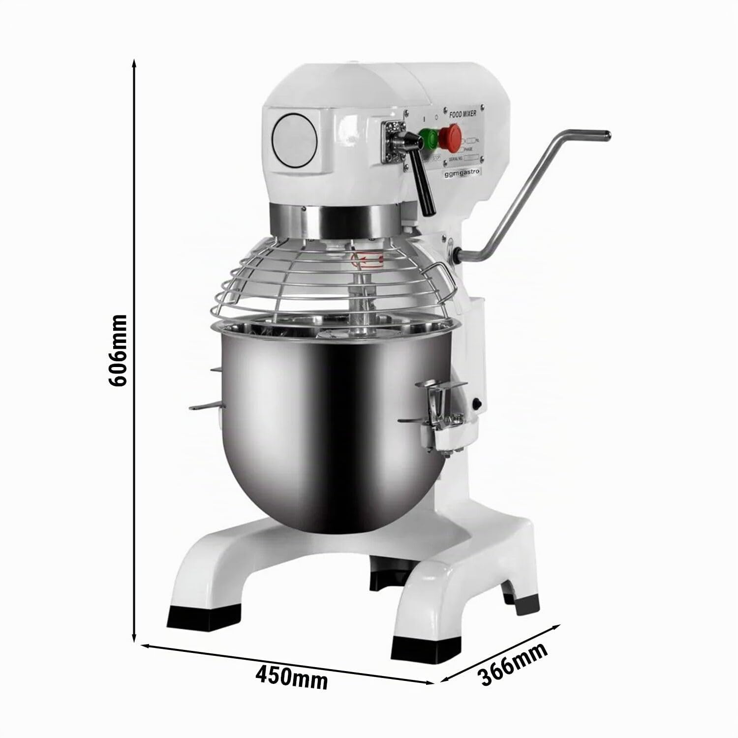 GGM Gastro | PRMH10 | Professional planetary mixer - 10L - 450W - incl. 3 tools