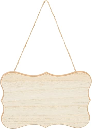 Miniatura 8 de Juvale Letreros de madera en blanco  9 x 6 pulgadas, 14 pulgadas de grosor MDF marrón, paquete de 6 con cuerda de yute  bricolaje y decoración del
