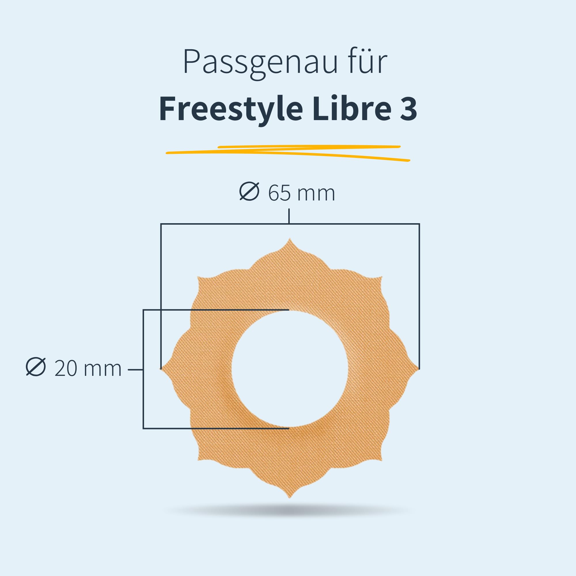 MySweetStitch, 25 x Freestyle Libre 3 Patches Mandala, Overpatch diameter 65mm, Waterproof, Breathable, Skin-Friendly - Image 4