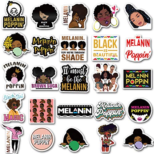 image for NineGirl Music Star Melanin Poppin Stickers Pack 50 Pcs Singer Sticker