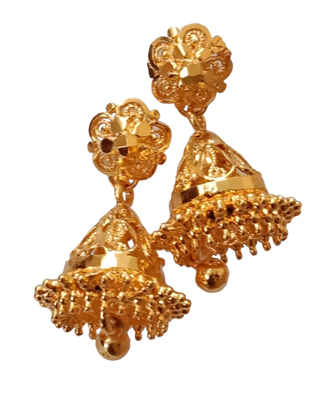INEESS JEWELS Womens Alloy Steel Artificial Jumka Design Earrings | Traditional Latest Fancy Covering Stud Earrings for Women & Girls (B0CYZZRL5F) Amazon Price History, Amazon Price Tracker