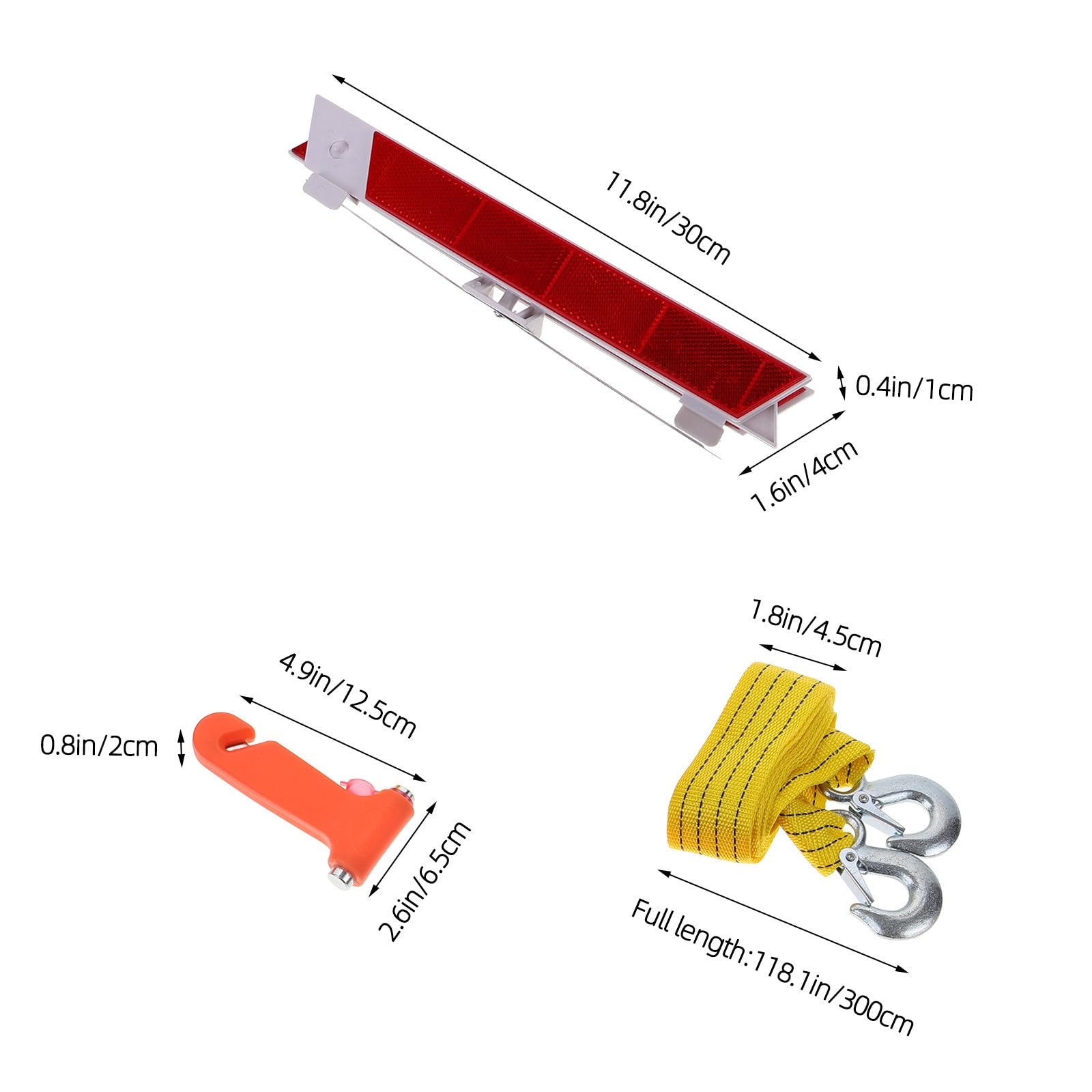 STOBAZA Kit de Dépannage Voiture pour Inspections Véhicules Outils en ABS et Métal Multifonction 1 Set Facile à Utiliser et Sécurité Assurée en Situation d'Urgence