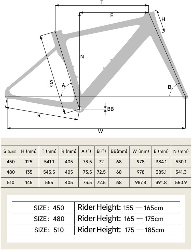 700C Road Bike Frameset 45CM 48CM 51CM Aluminum Alloy Disc Brake Frame Wind Breaker Frame Carbon Fiber Fork BSA BB68 Thru Axle 12 * 100mm 12 * 142mm(Gray,45cm)