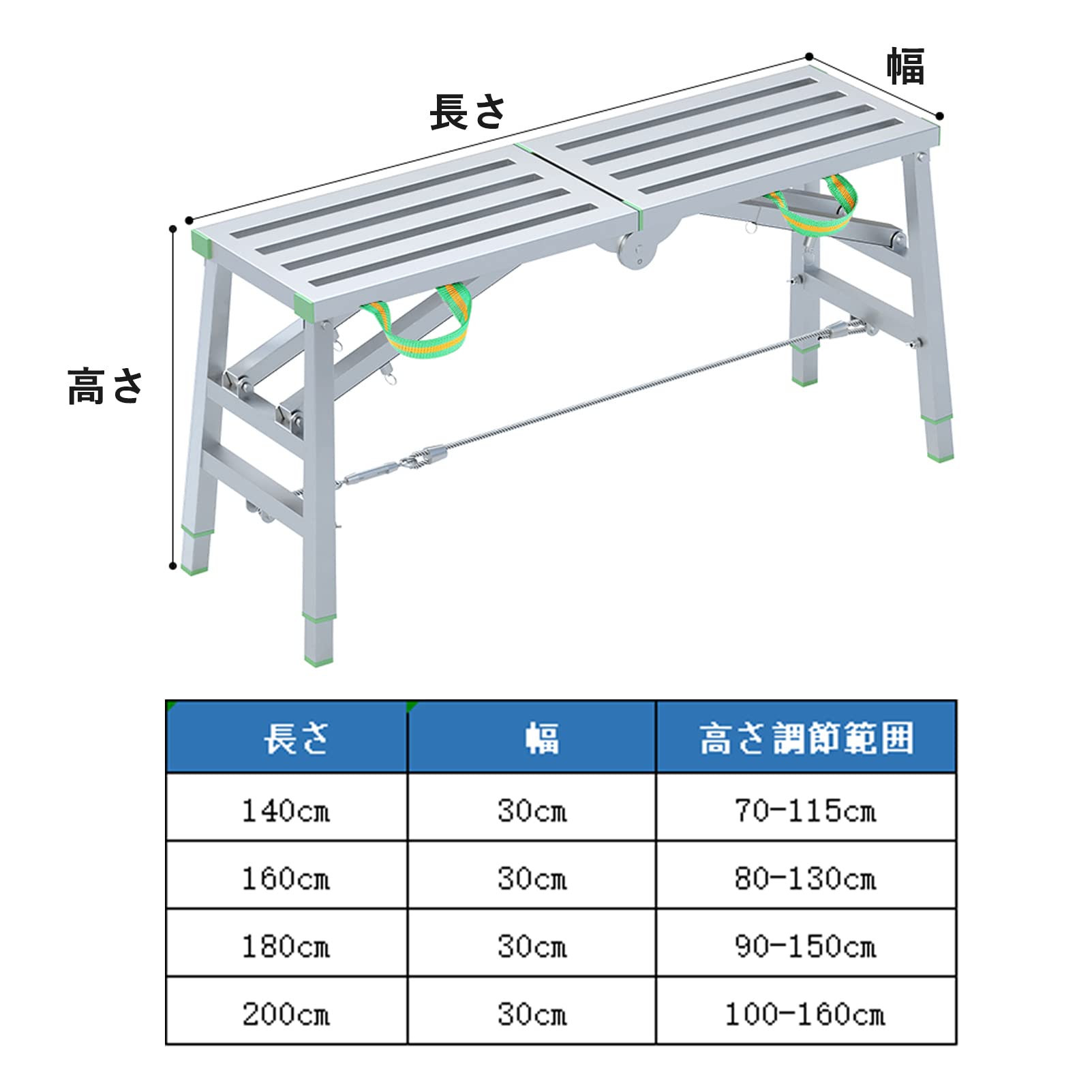 Amazon.co.jp: TRAGLO 脚立 足場 折りたたみ 踏み台 洗車台 軽量 伸縮  