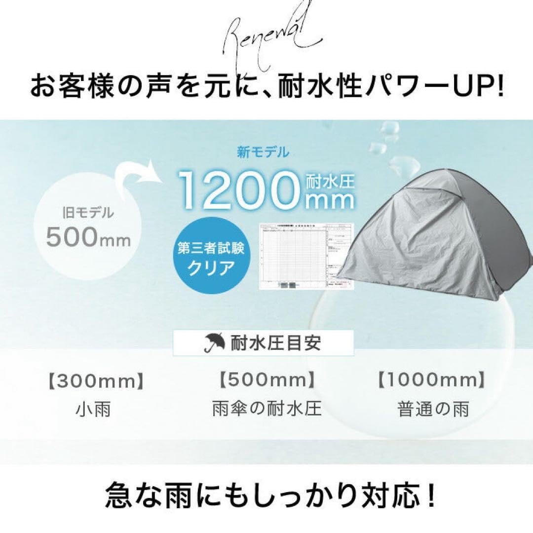Amazon.co.jp: ポップアップテント ワイド250cm スモーキーグリーン 4