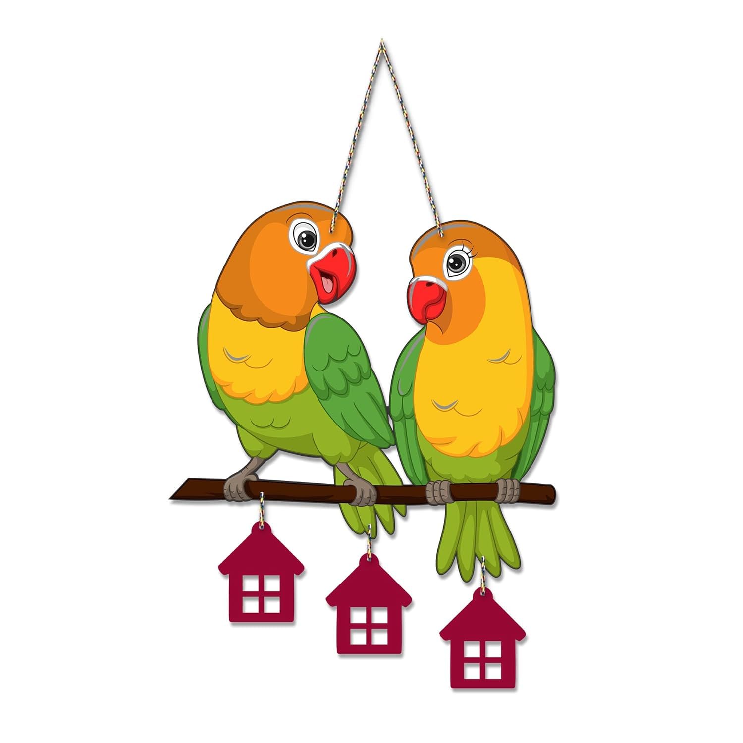 VAGHASIYA Cute Pair of Parrot Decorative Wall Art MDF Wooden Wall Hanger for Home | Room Wall Art | Wood Decorative Items | Modern Decoration | Aesthetic Wooden Decor | Unique Gift Items-image-28