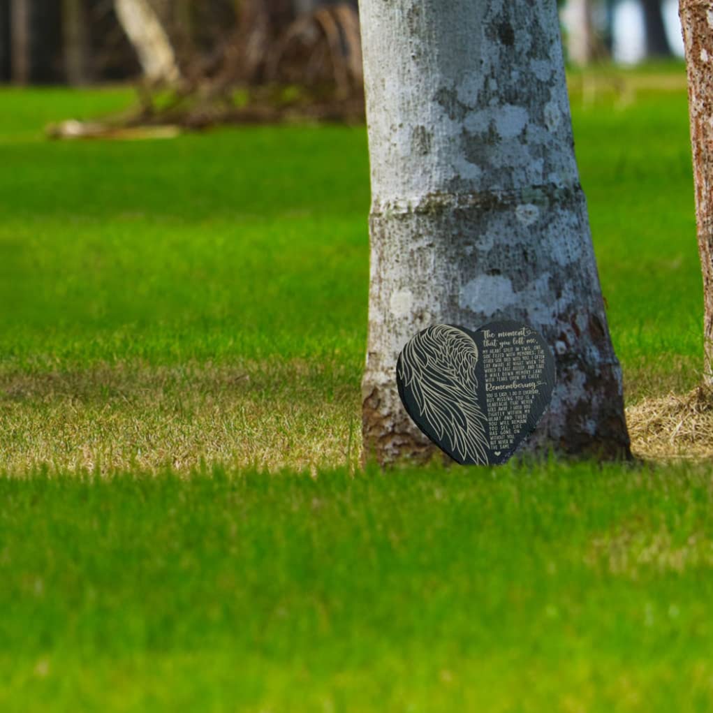 1pc Personnalize Memorial Stone Heart Stepping Stone Heart Memorial Stepping Stone Sympathie Garden Marker pour Le deuil Style3