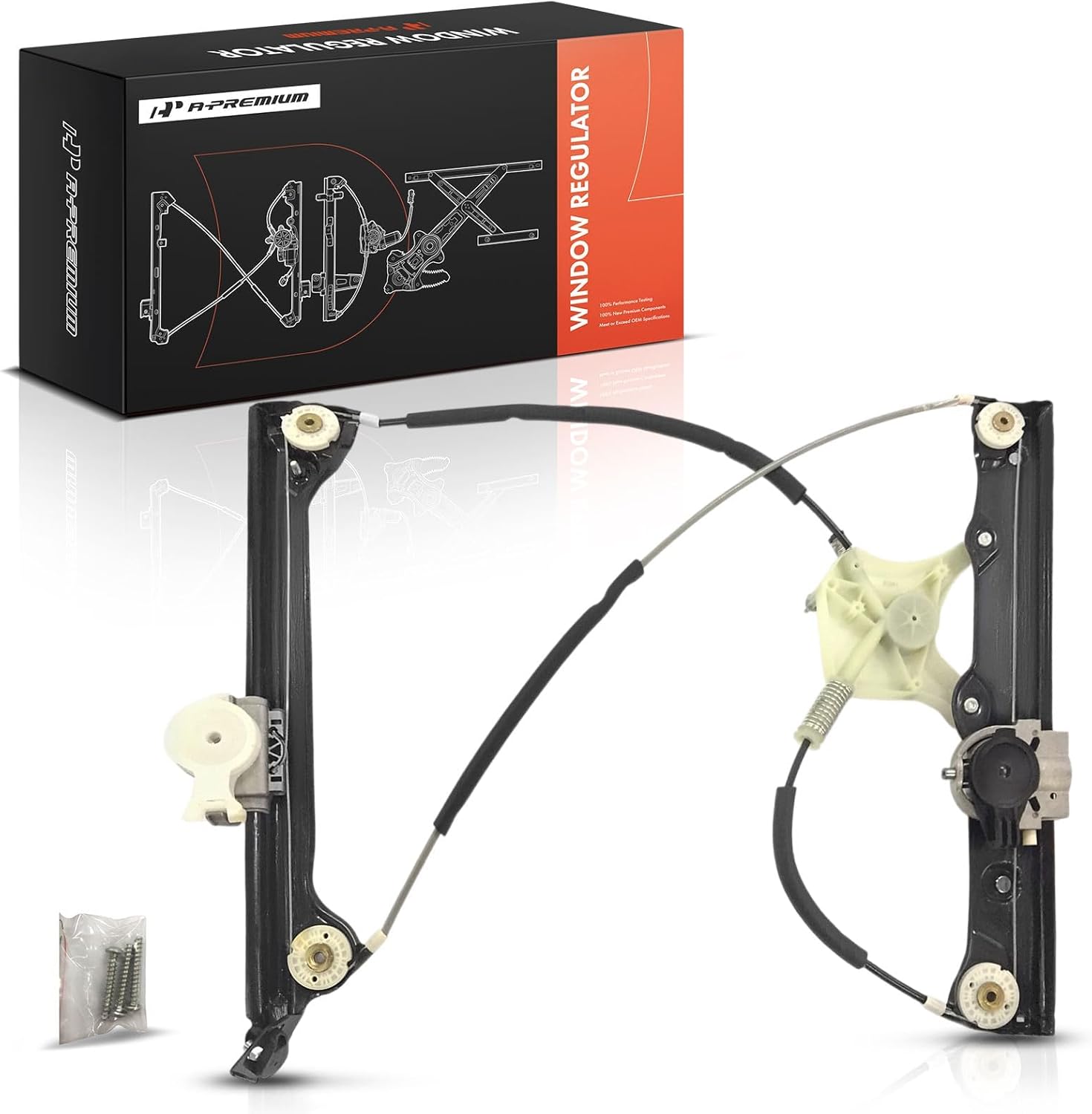 A-Premium Front Right Passenger Side Electric Power Window Regulator Without Motor Compatible with BMW 640i, 650i, 640i Gran Coupe, 640i xDrive Gran Coupe, 650i M6 Gran Coupe, 650i xDrive Gran Coupe