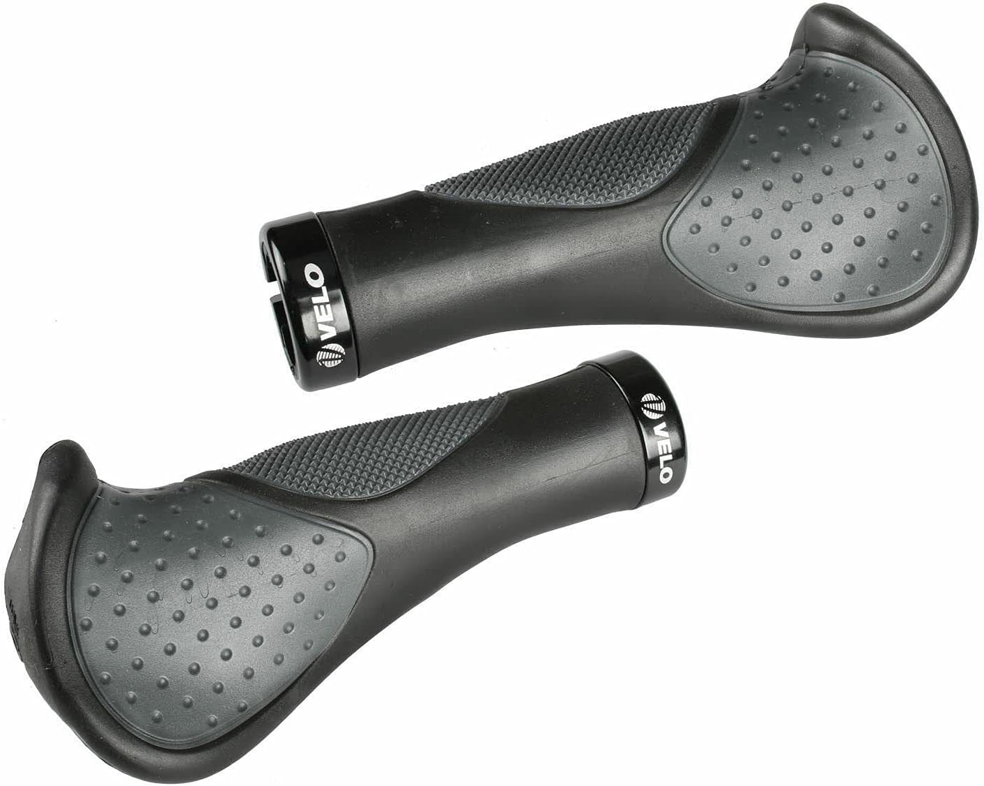VELO CyclingDeal Ergonomic Anatomic Handlebar Grips Triple Density Bar-end Extensions Soft Anti Slip Absorb Shock CNC G2 Lock