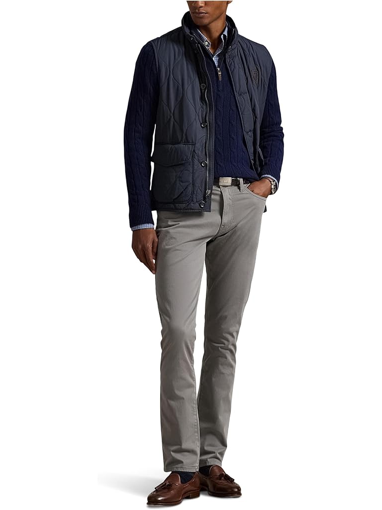 Gray Polo Ralph Lauren Varick Slim Straight Stretch Sateen Pants