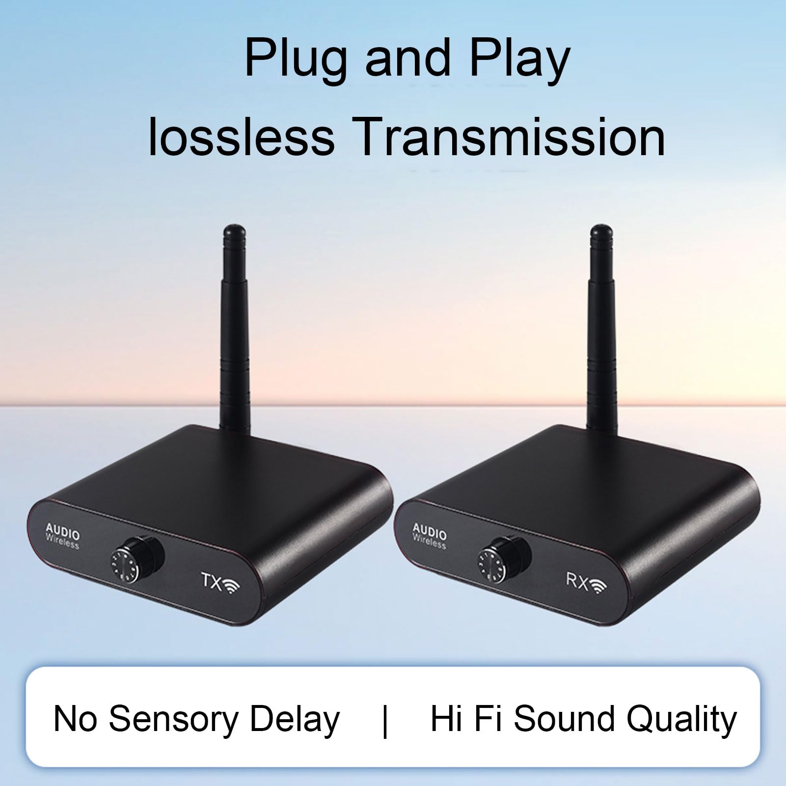 Bezprzewodowy Nadajnik-Odbiornik Audio 2,4 Ghz, Zasięg 328 Stóp, Zerowe Opóźnienia, Zestaw Bezprzewodowego Adaptera Audio Z Kablem AUX, Do Głośników, Wzmacniaczy, Soundbarów