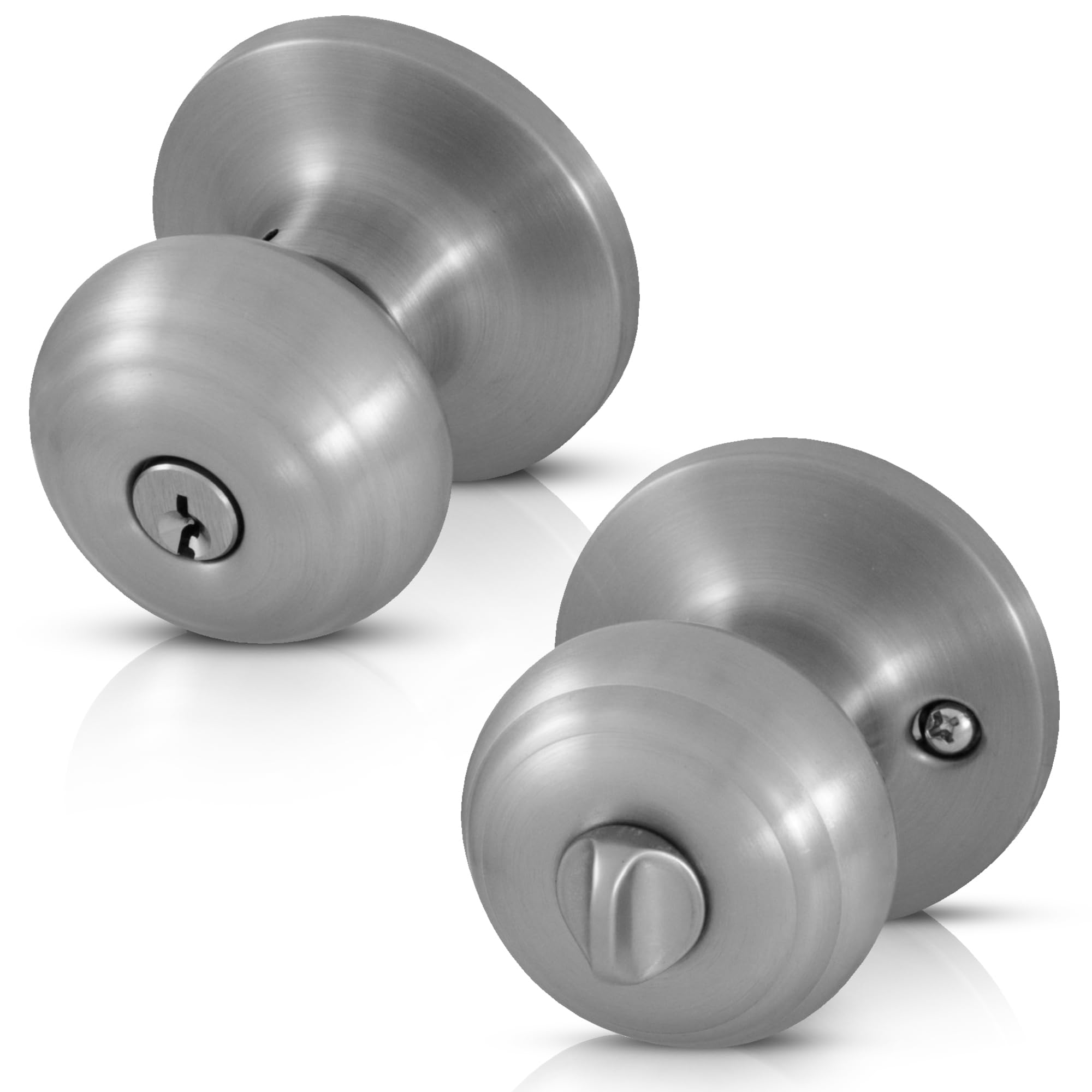 Honeywell Kasa ve Kapı Kilitleri 8101301 Klasik Giriş Kapı Tokmağı, Saten Nikel