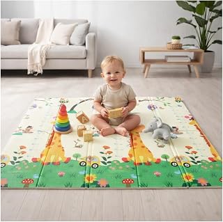 Reznor Extra Large Portable 6mm Baby Play Mat 1500 x 1200 mm, Foam Foldable Floor Crawling Mat with Reversible Double-Side... Price In India