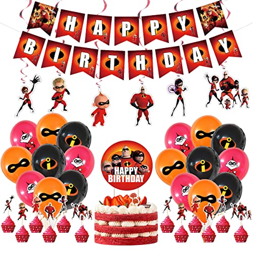 Oulun Birthday Party Supplies For The Incredibles ,Incredibles Theme Party Decoration #TOP4