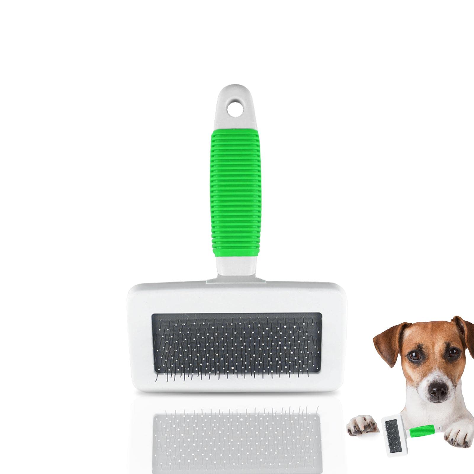 cepillo de pelo para mascotas | Cepillo de acero inoxidable para perros y gatos para muda de pelo | Cepillo para Perros para Mascotas de Pelo Largo o Corto Suministros para Mascotas Elimina enredos y