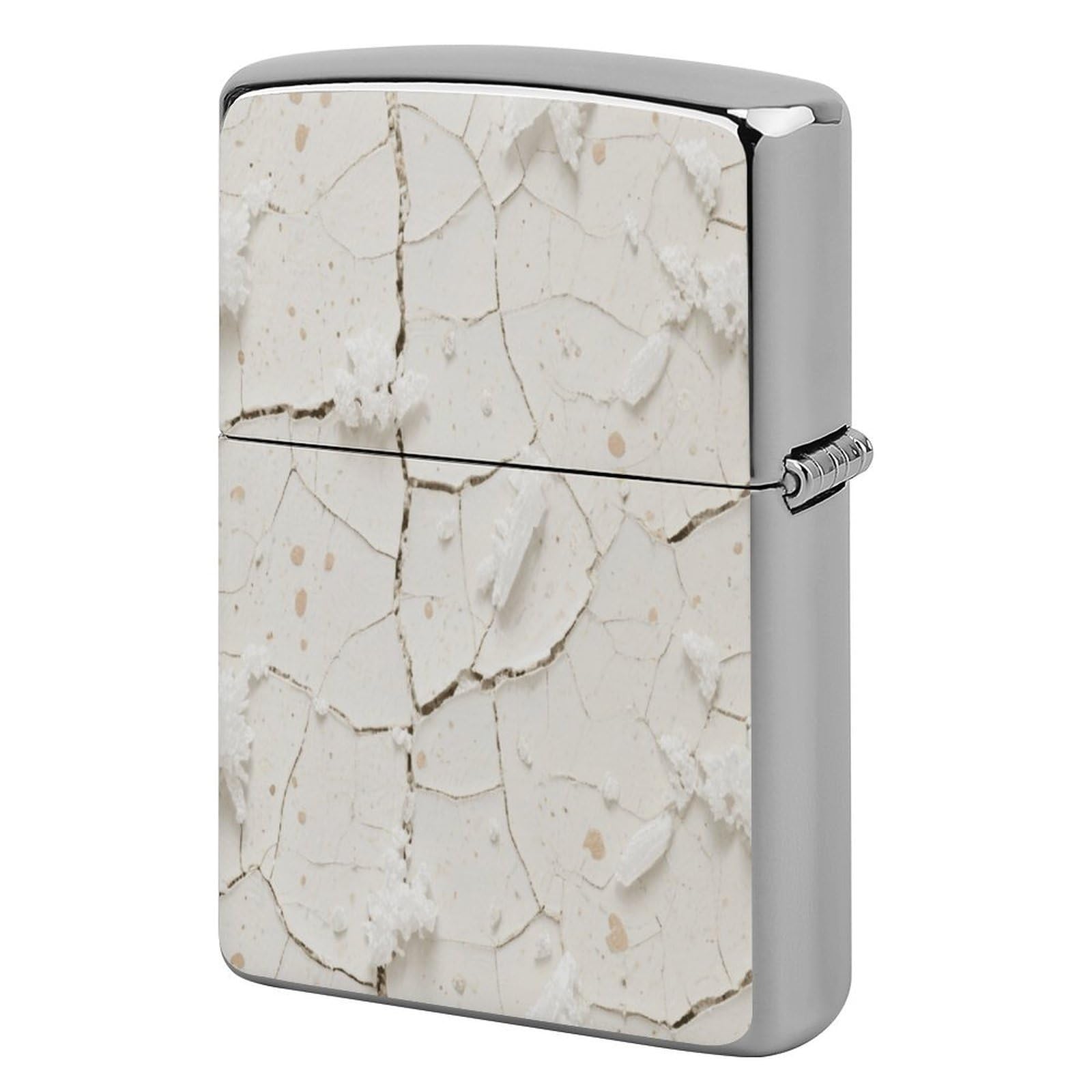 Fekiloot Style Gypsum Salt Crystals Lighter Case Cover Metal Lighter Case