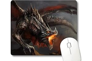 Immersive Gaming Experience Embodied in Dragon Pad: Fantasy Scene Knight Fighting Dragon Mouse Pad