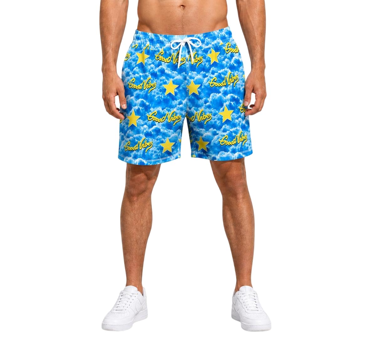 soul bees Soul Beez Good Vibes Shorts |Designer Print Shorts |Super Soft Comfortable Fabric with Quick Dry Technology| Zipper Pockets & Adjustable Drawstring | Perfect for Gym, Lounge Wear, Streetwear Fashion|-picture-13