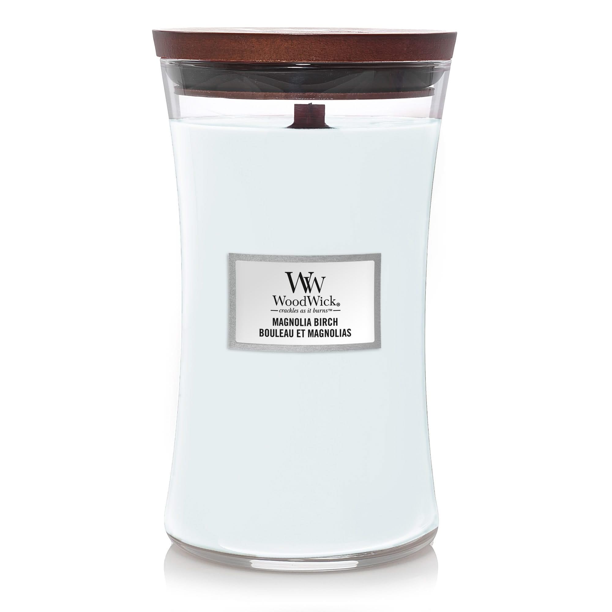Woodwick Magnolia Birch - Vela aromática (tamaño grande, 609,5 g)