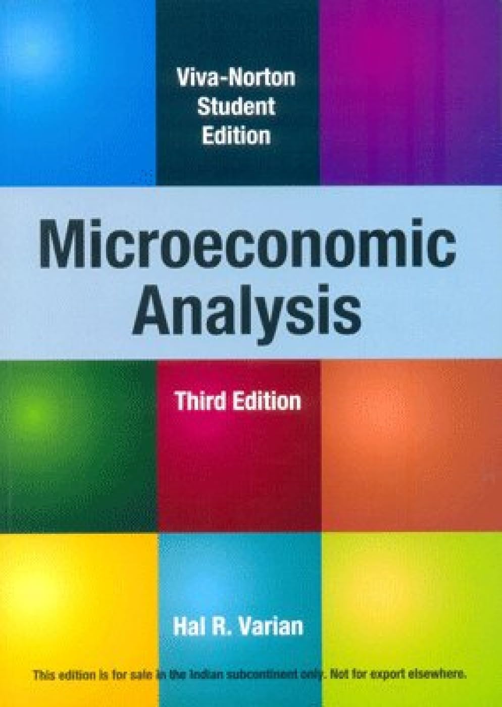 MICROECONOMIC ANALYSIS, 3RD EDN Paperback – 1 January 2019