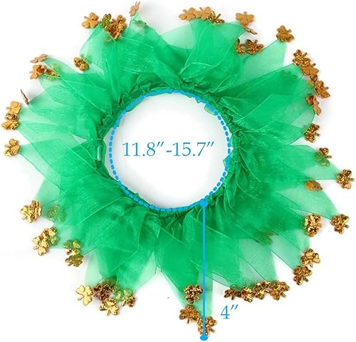 Miniatura 2 de Lionheart glory Collares de trébol para perros, accesorio elástico de vacaciones para perros, disfraz de mascota para fiesta del día de San