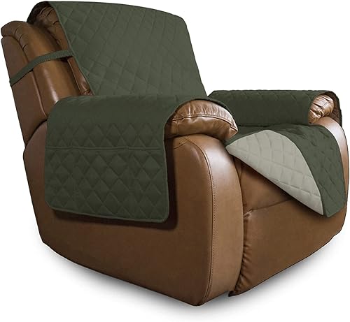 Miniatura 303 de Easy-Going - Funda de sofá reversible para sofá de 3 cojines, funda protectora de muebles para perros y gatos, resistente al agua con tubos de