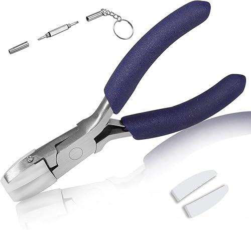 SPEEDWOX Alicates de punta plana de 3.5 pulgadas, alicates de mandíbula de nailon con un par de mandíbulas de nailon de repuesto y un