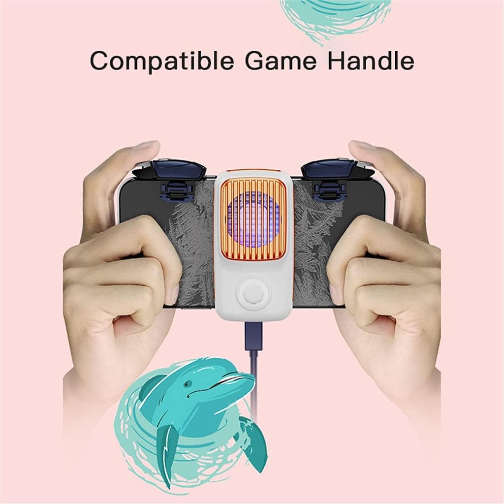 tjlss mobile phone refrigeration radiator 3 mode mobile phone cooler cooling fan holder stand cold wind handle eat chicken color e