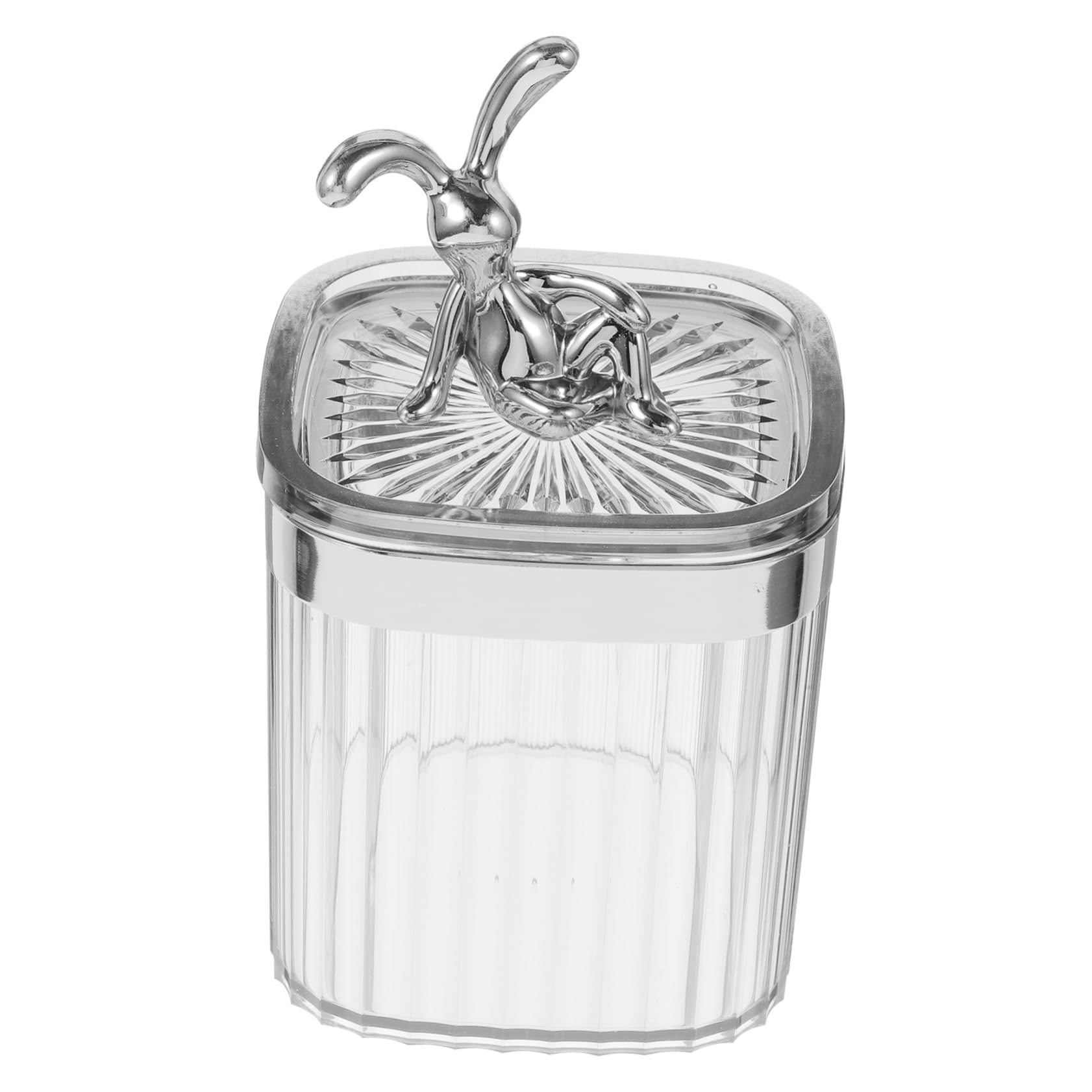 BESTOYARD 5stücke Süßer Cartoon-hase Kosmetik Organizer Mit Deckel Transparenter Aufbewahrungsbehälter Für Wattestäbchen Und Wattepads Platzsparend Und Stylish Für Jedes Badezimmer